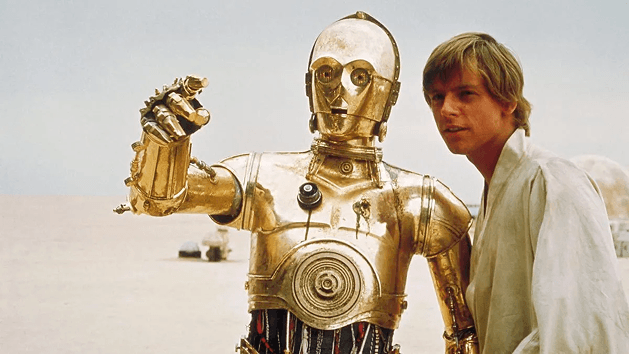 C-3PO and Luke Skywalker